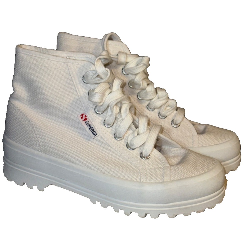 Superga Shoes Women 36 White 2341 Alpina Cotu Chunky Lug Sole Sneaker grunge